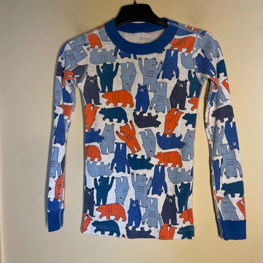 Hanna Andersson Blue and Orange Kids Pajamas Top